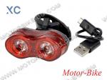 ВЕЛО СТОП ДИОДЕН XINGCHENG XC-179R 2x0.5W С USB (2 LED)-2